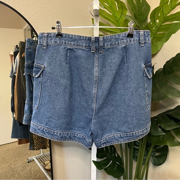 🖤 Los Angeles Sixty-Six Denim Cargo Shorts | Utility Pocket Detail | Sz 11 - Picture 8 of 8